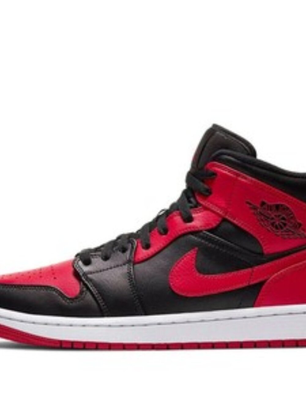 Nike Air Jordan 1 Mid Shoes Men’s SZ 8.5 Black/Gym Red/White 554724-074